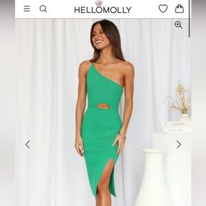 Hello Molly Jade Midi dress green XS